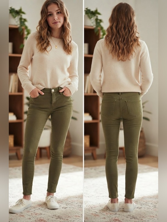 American Eagle Outfitters Denim - American Eagle Outfitters Olive Green Super Stretch Pants